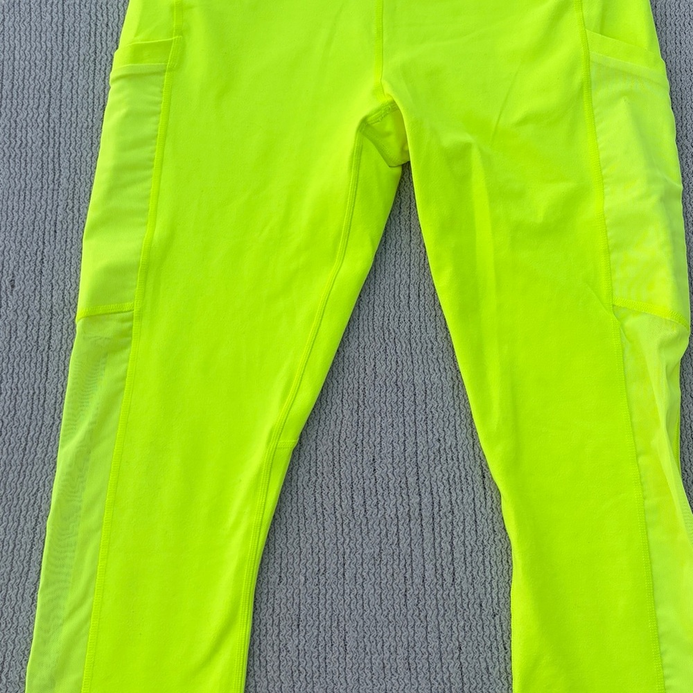 Fabletics Neon Yellow PowerHold Leggings